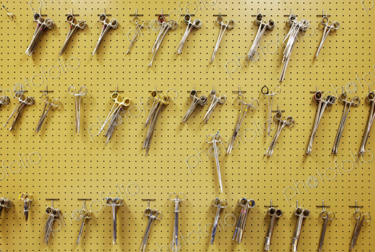 Wall of Surgical Clamps