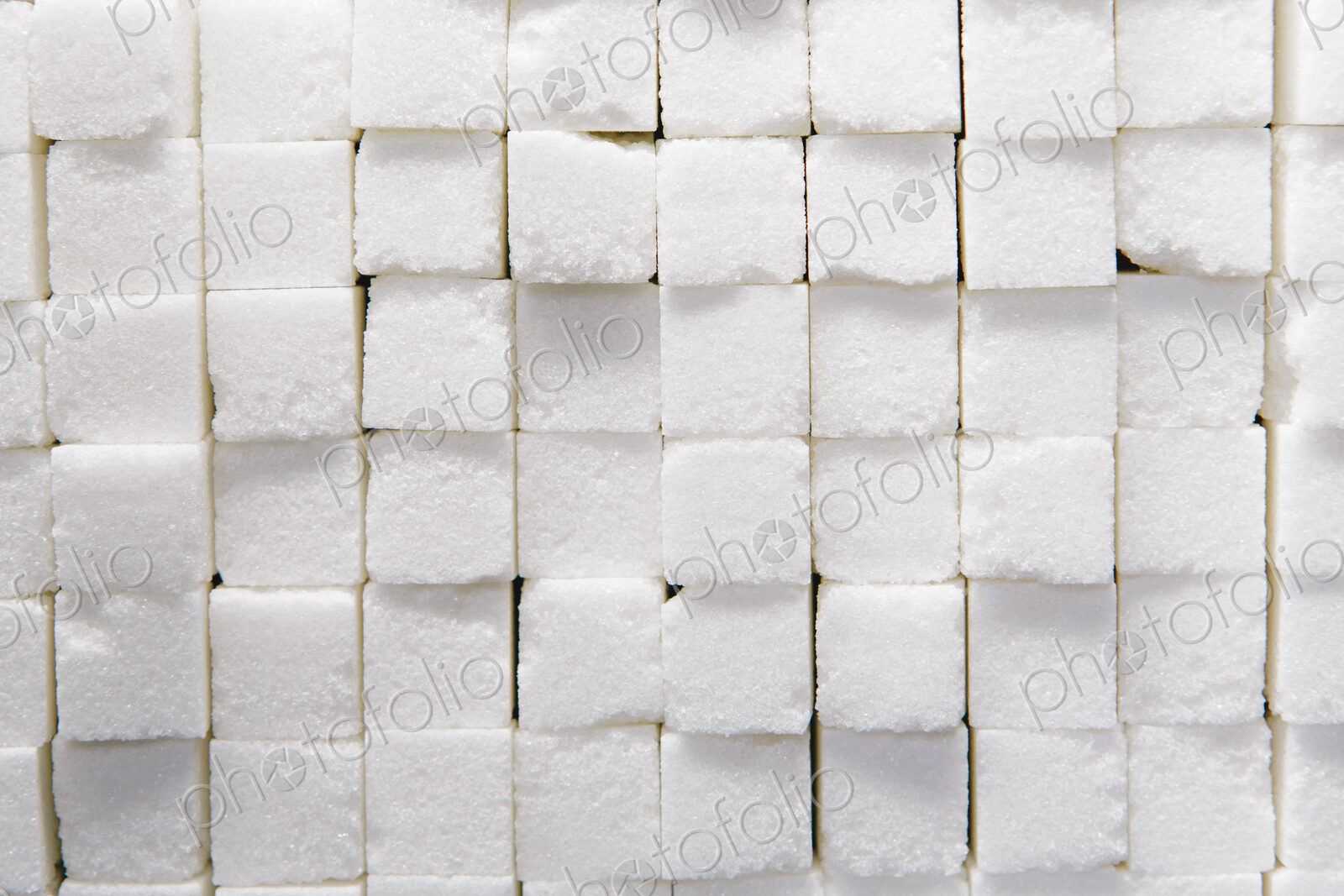 Wall of stacked sugar cubes