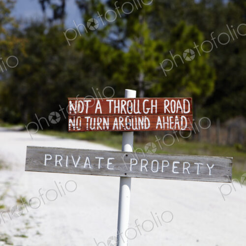 Warning Side on a Road