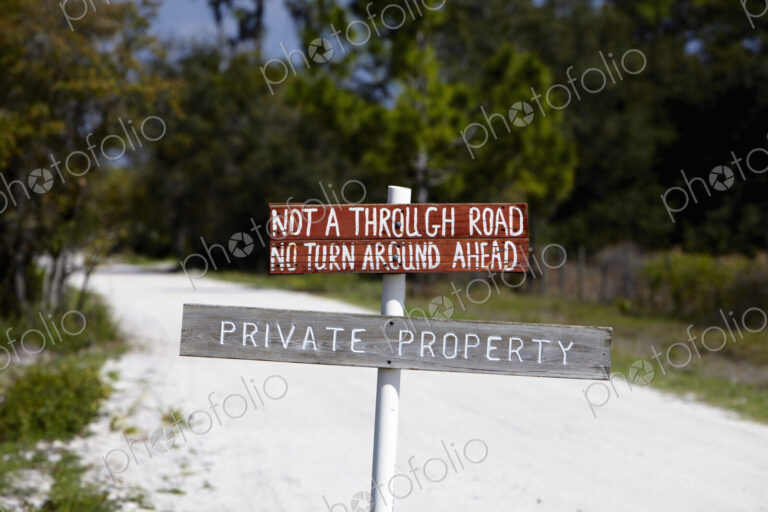 Warning Side on a Road