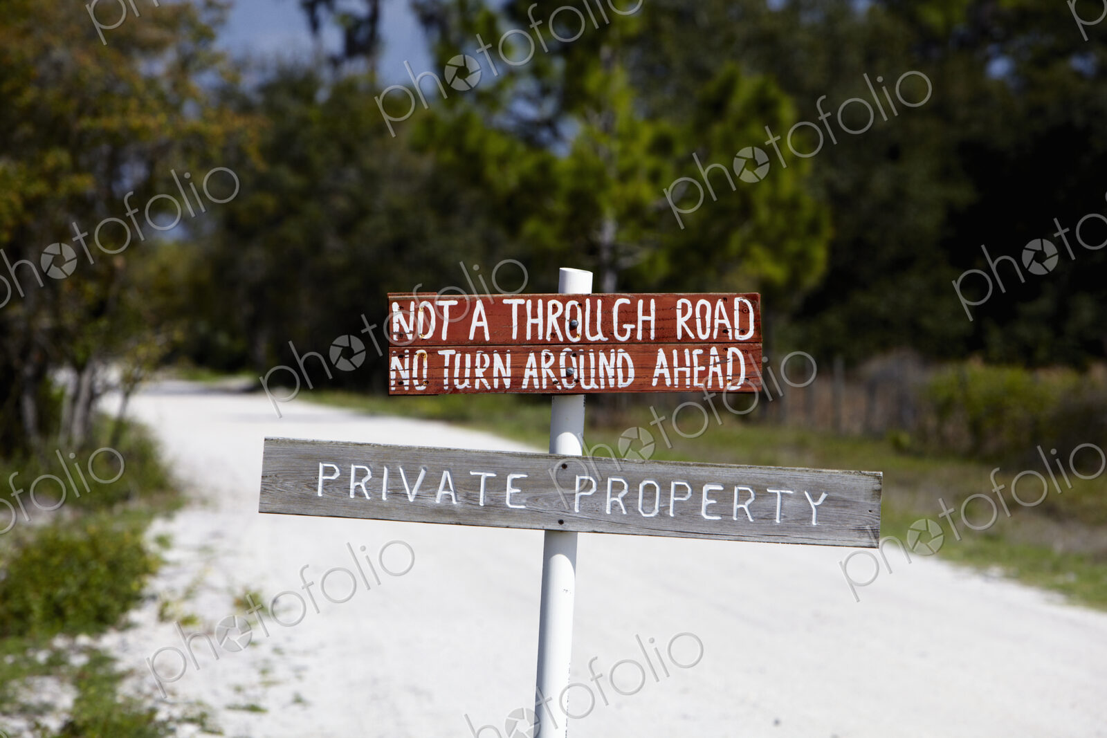 Warning Side on a Road