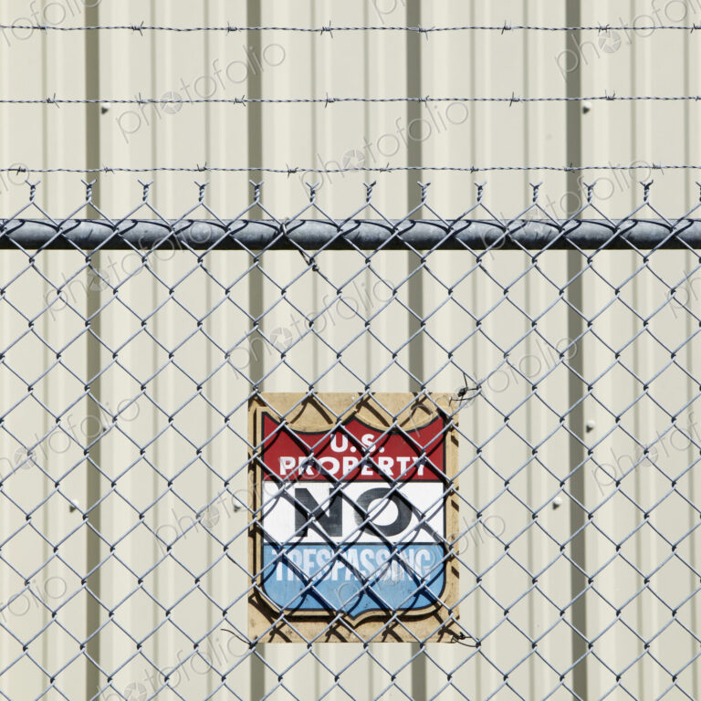 Warning Sign and Fence