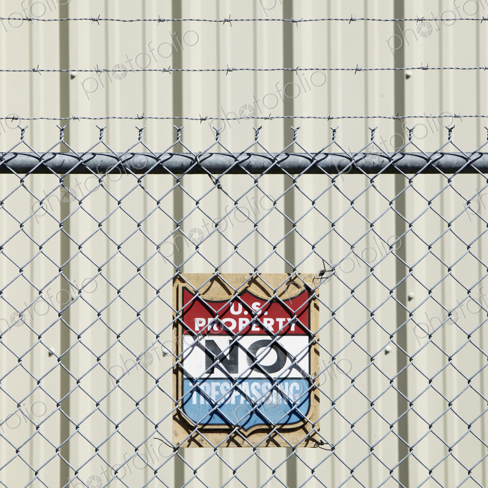 Warning Sign and Fence