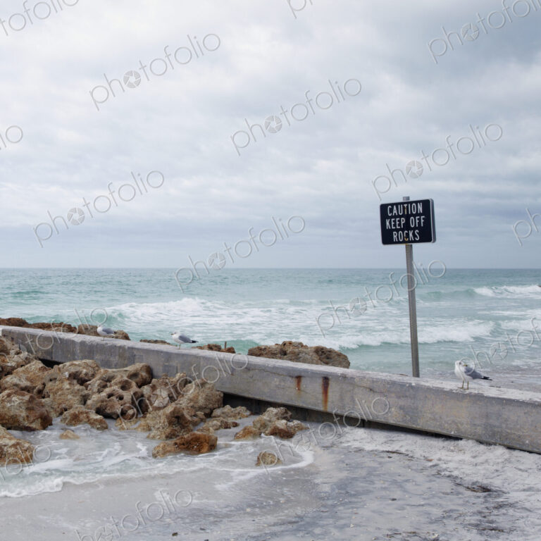 Warning Sign at the Beach