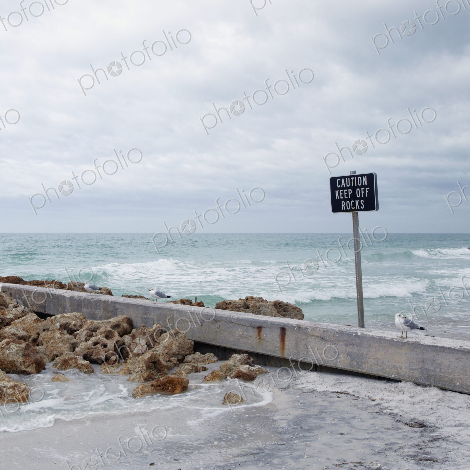 Warning Sign at the Beach