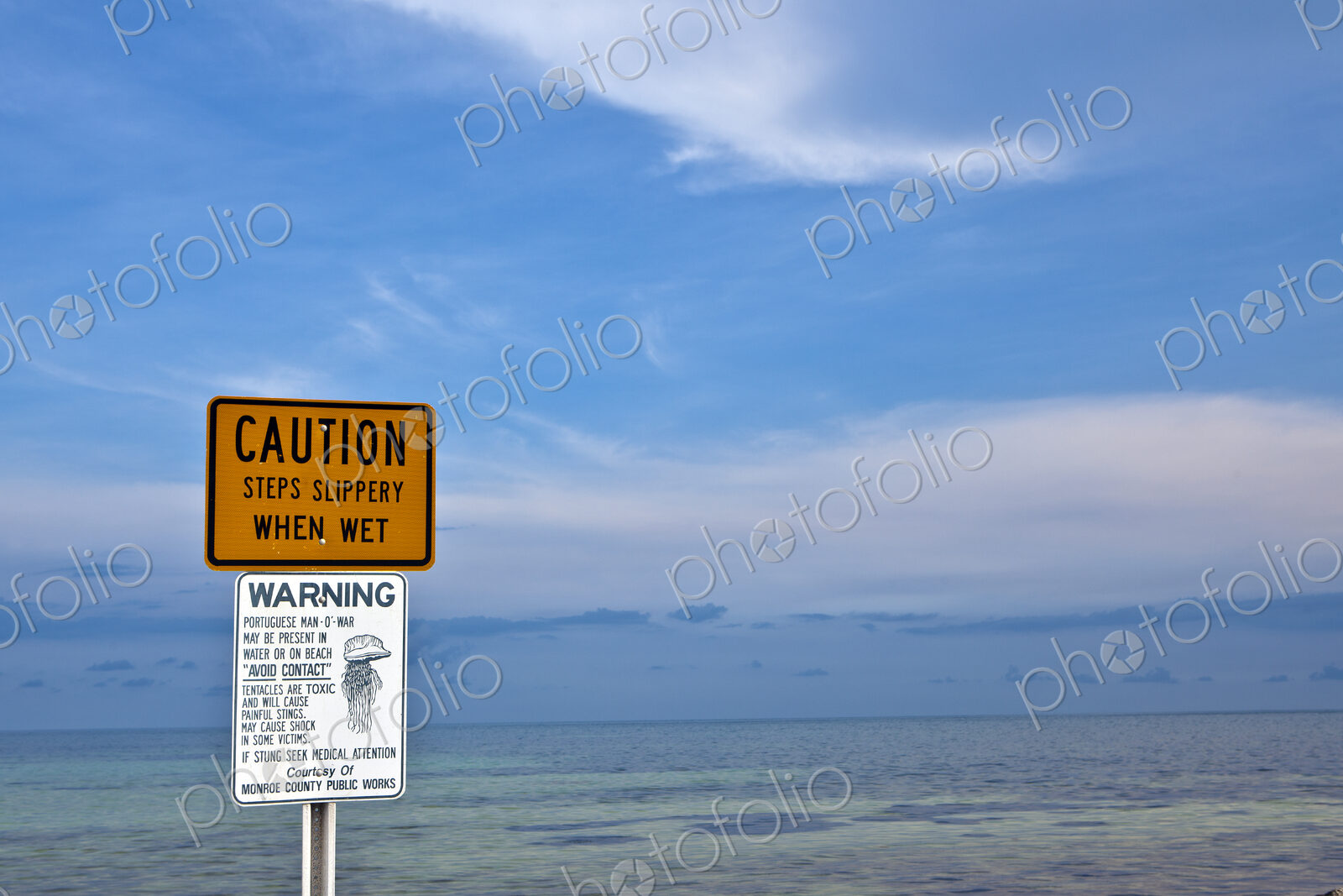 Warning Signs at the Beach