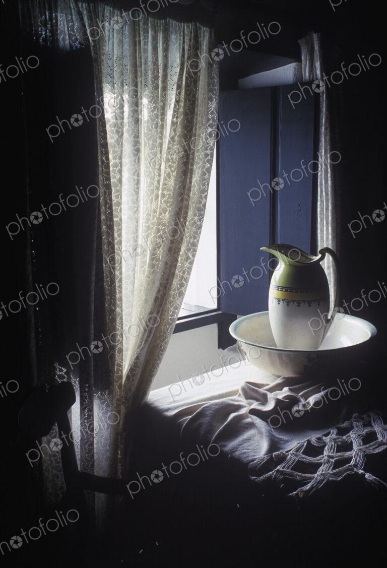 Wash Basin and Pitcher in Open Window