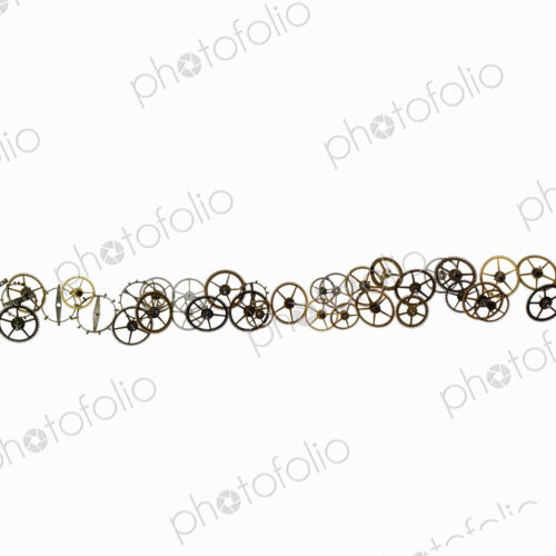 Watch gears, small precision made cog wheels with spokes and fine teeth or notches…