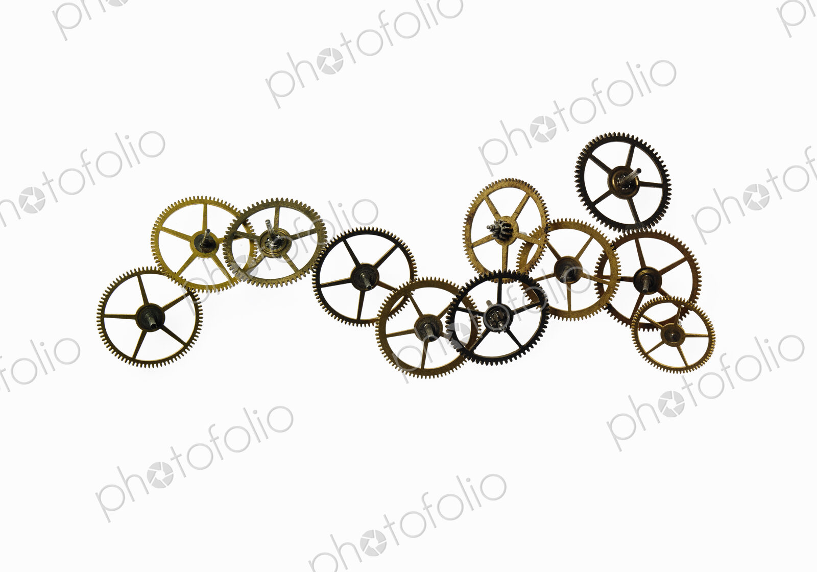 Watch gears, small precision made cog wheels with spokes and fine teeth or notches…