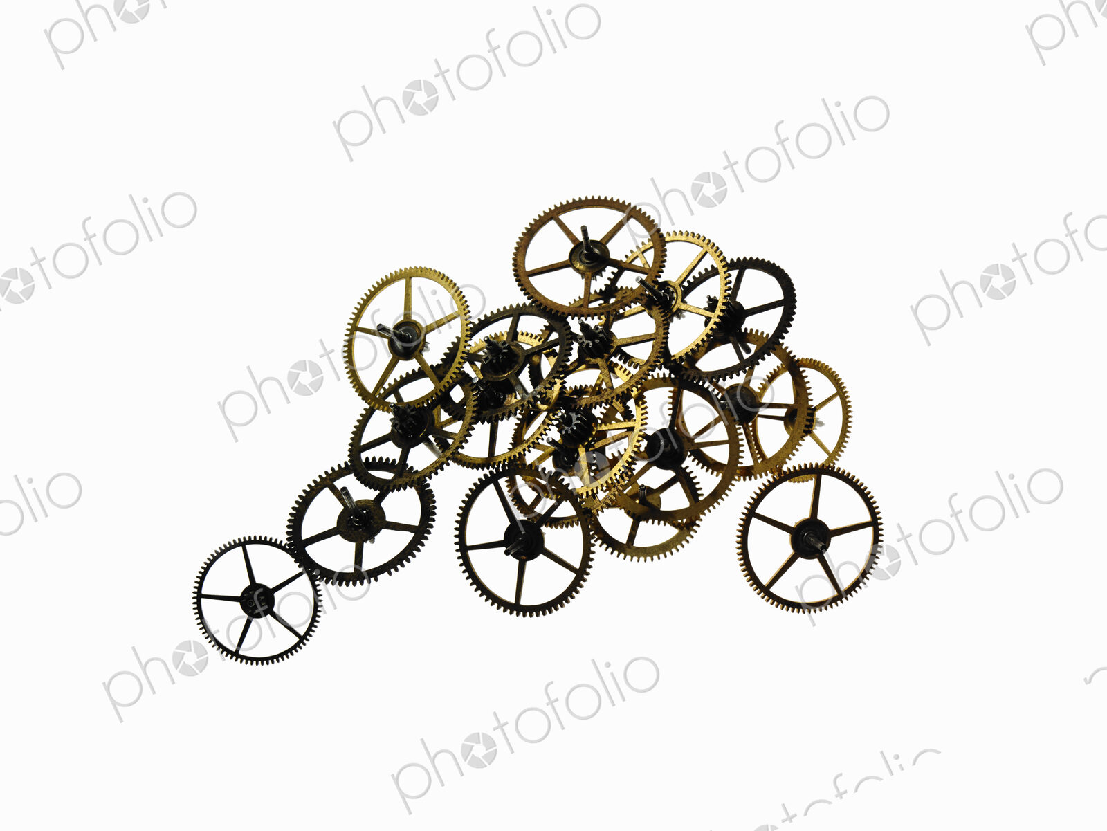 Watch gears, small precision made cog wheels with spokes and fine teeth or notches…