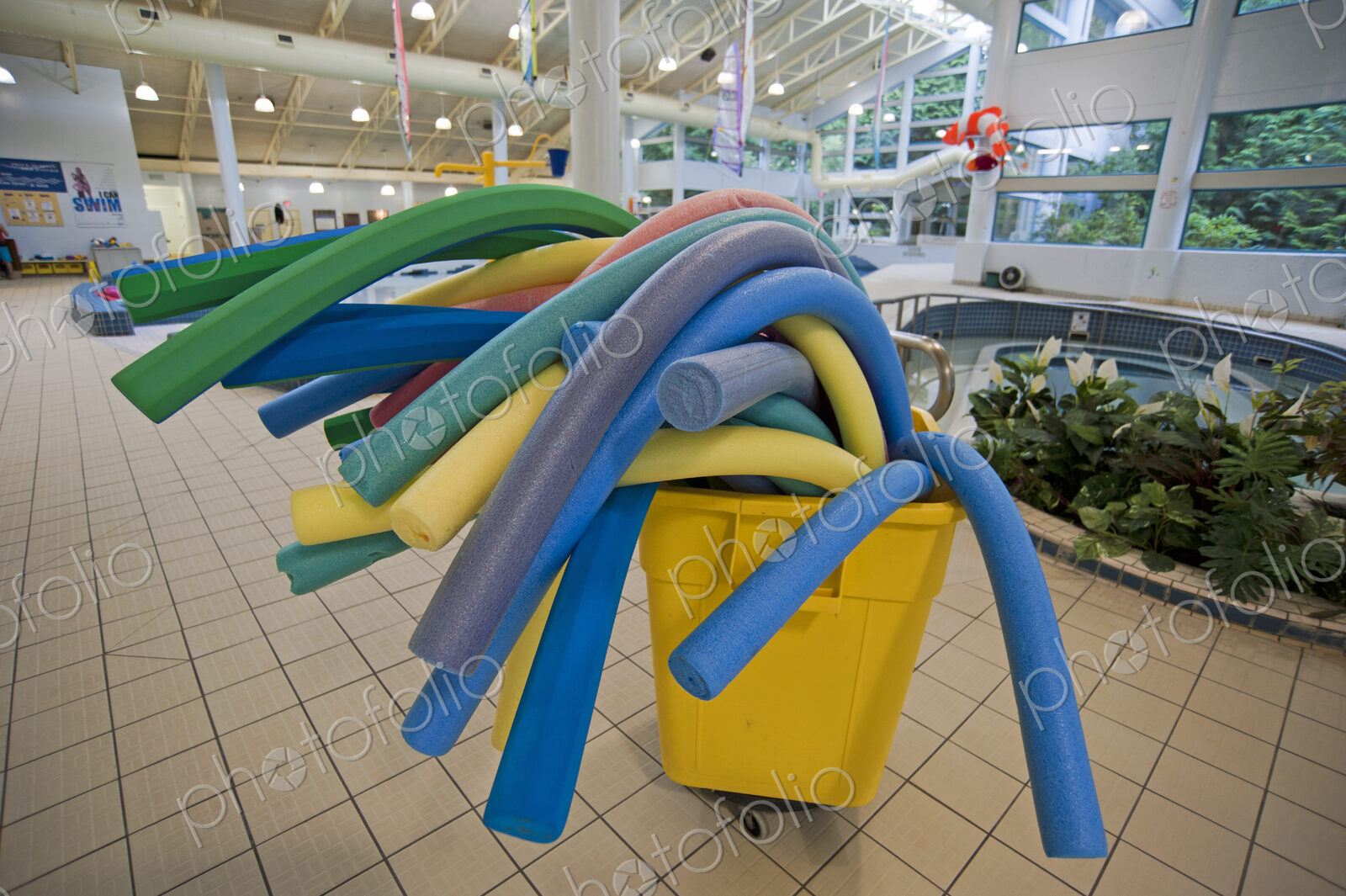 Water Noodles at a Public Swimming Pool