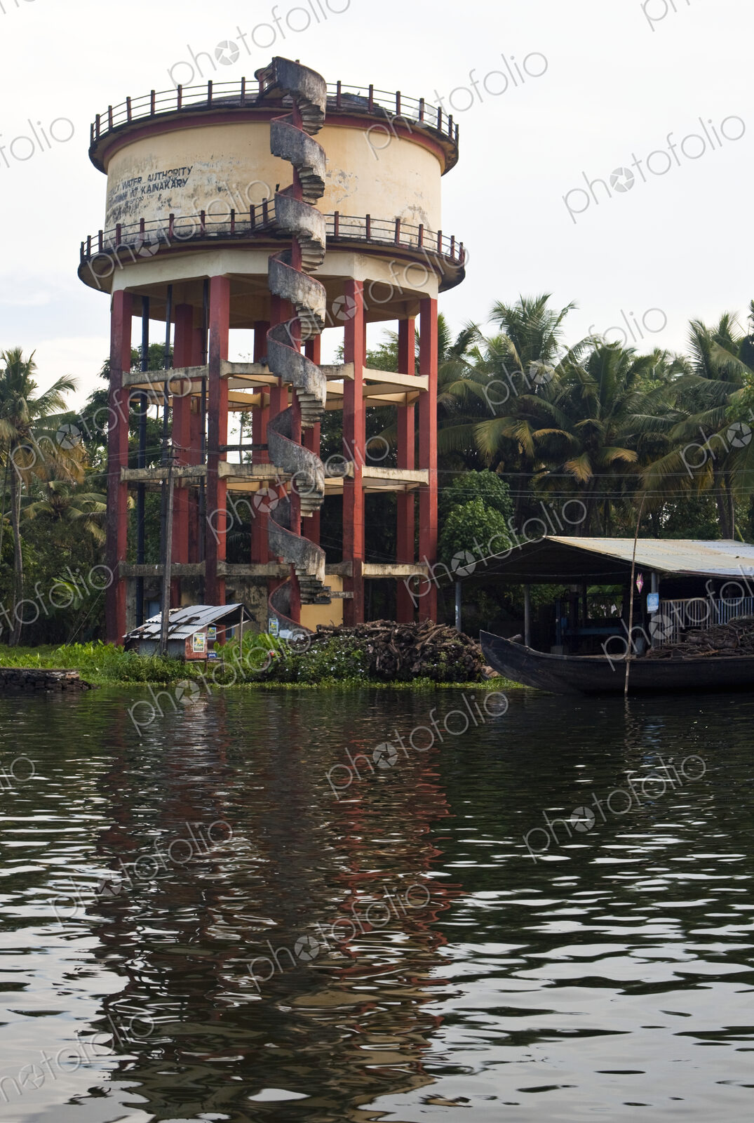 Water Tower on River