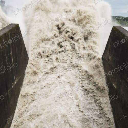 Water crashing through spout Water crashing through spout