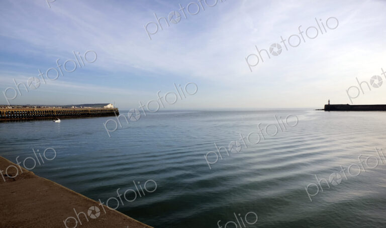 Waterfront with calm sea at Eastbourne.