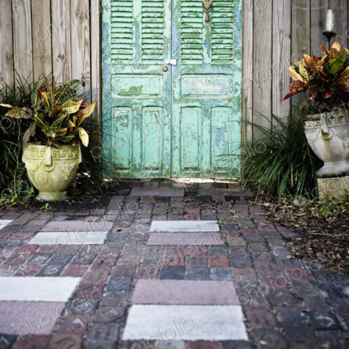 Weathered Green Door Weathered Green Door