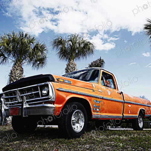 Weathered Orange Truck Weathered Orange Truck