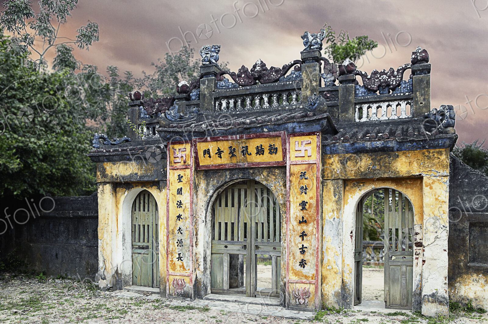 Weathered Oriental Gateway