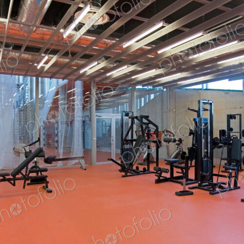 Weight Room in a Gymnasium