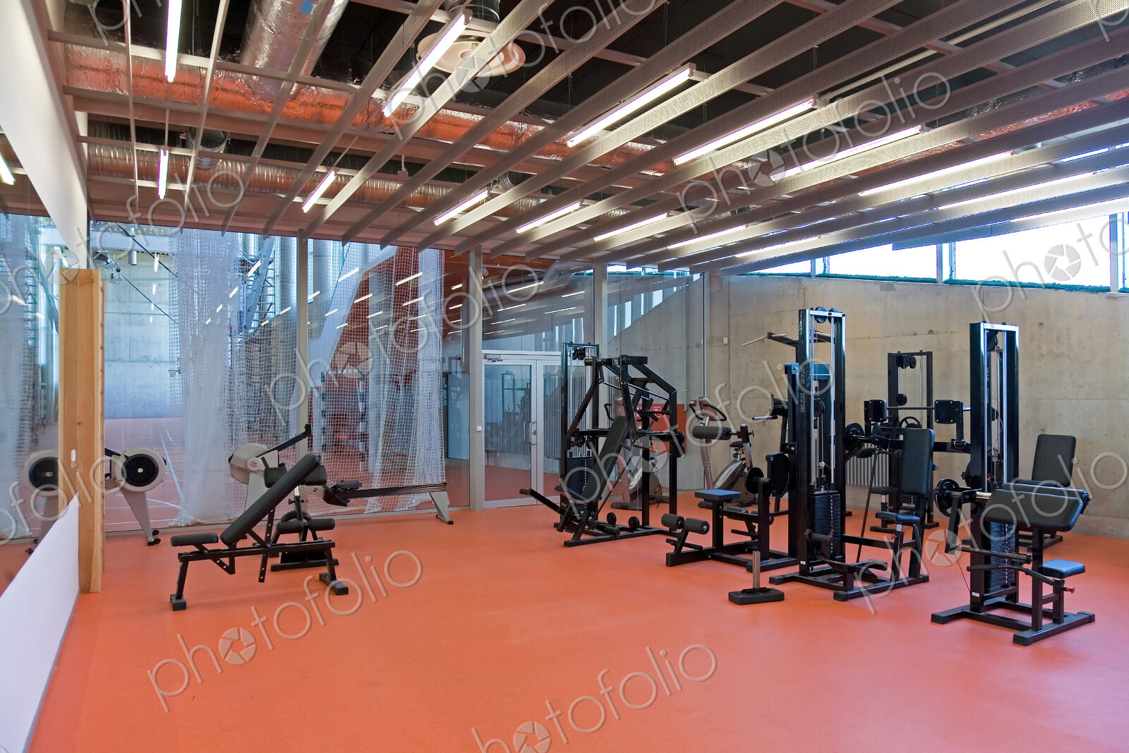 Weight Room in a Gymnasium