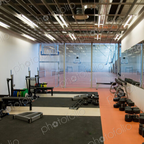 Weight Room in a Gymnasium