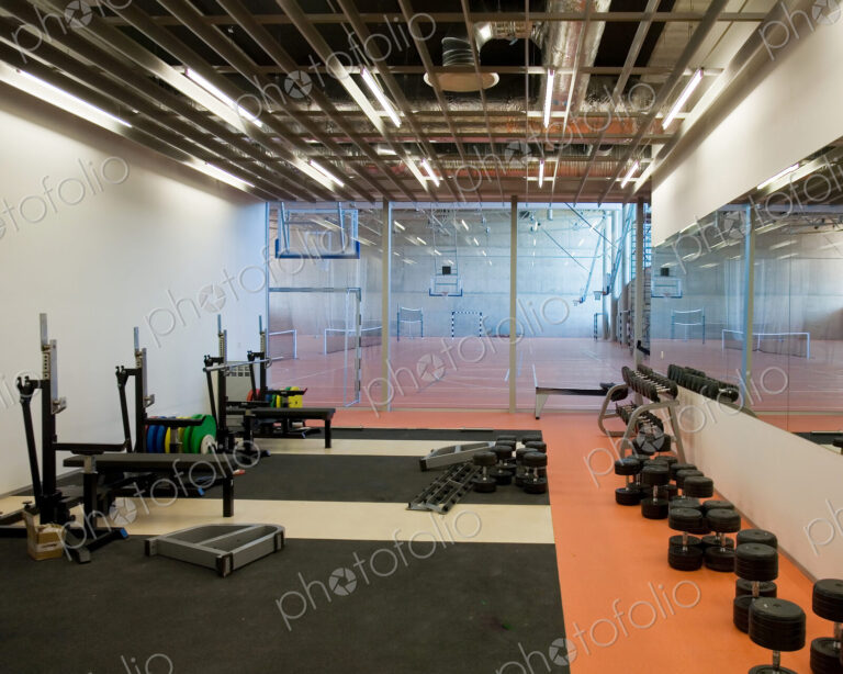 Weight Room in a Gymnasium