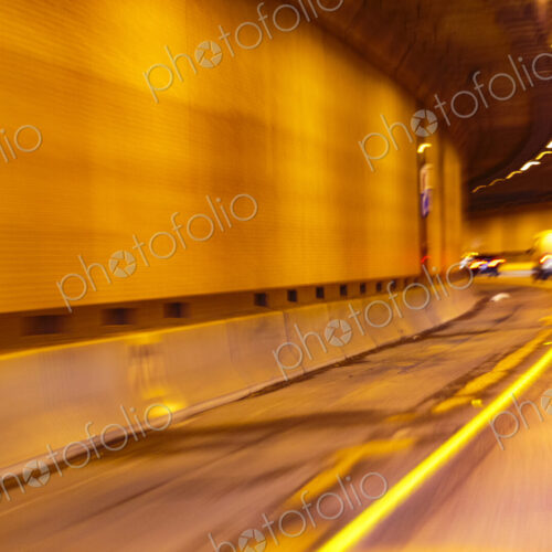 Wet roadway in the Interstate 90 tunnel in Seattle Wet roadway in the Interstate 90 tunnel in Seattle