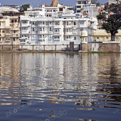 White Apartment Building on Lake Pichola White Apartment Building on Lake Pichola