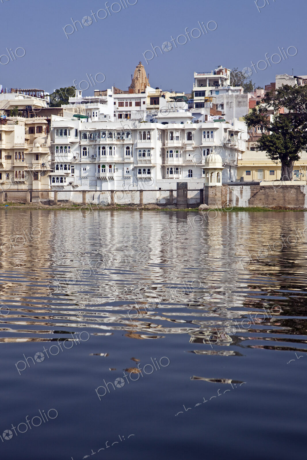 White Apartment Building on Lake Pichola