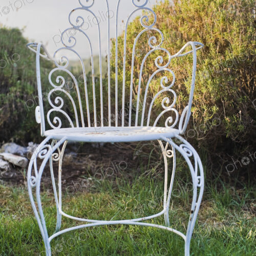White Metal Garden Chair White Metal Garden Chair