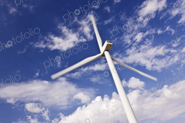 Wind Turbine Under Clouds