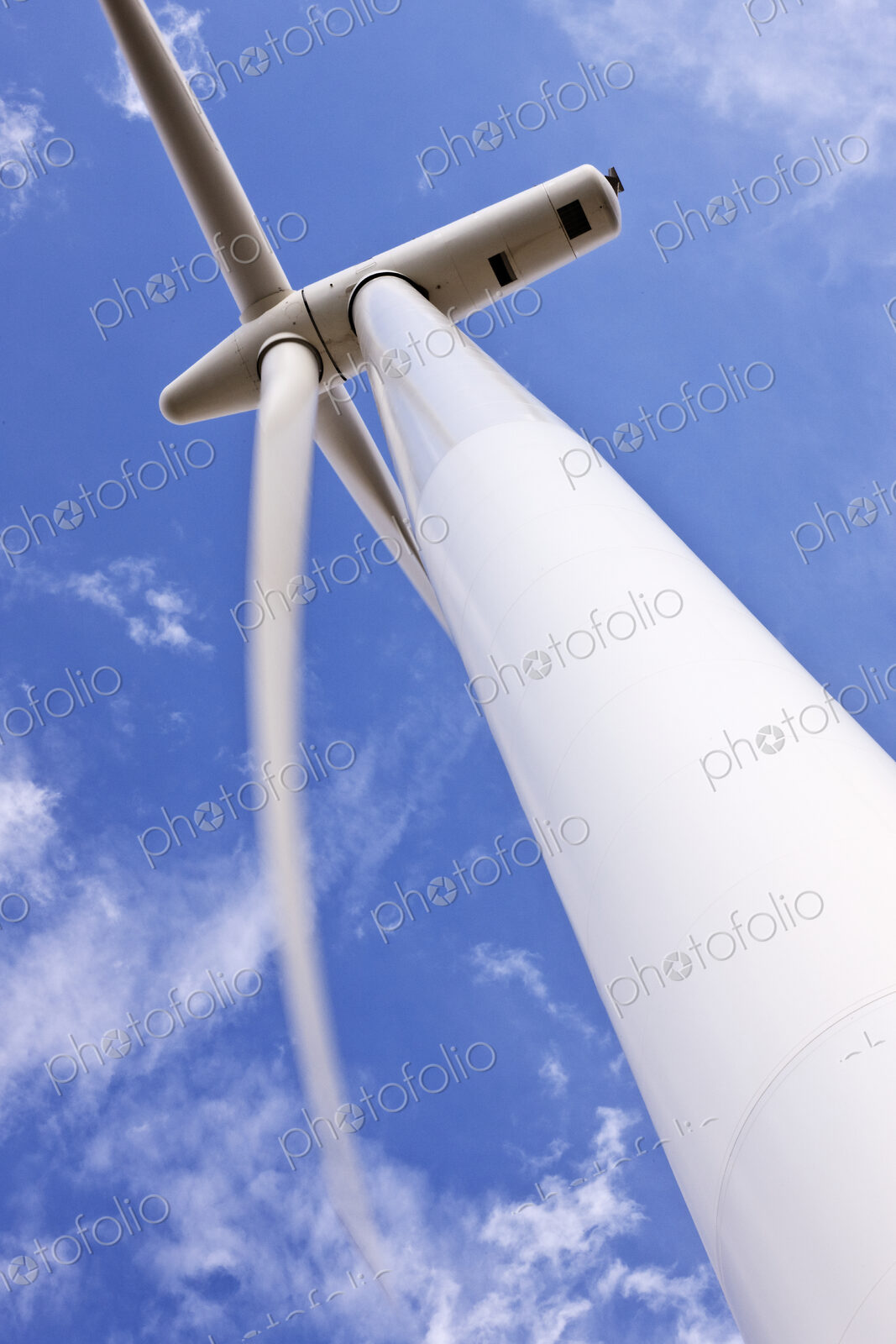 Wind Turbine Under Clouds