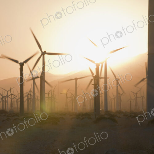 Wind Turbines at Sunset Wind Turbines at Sunset