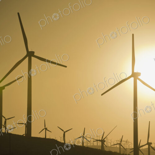 Wind Turbines at Sunset Wind Turbines at Sunset