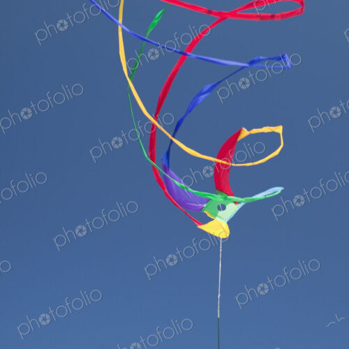 Wind streamers spinning in breeze