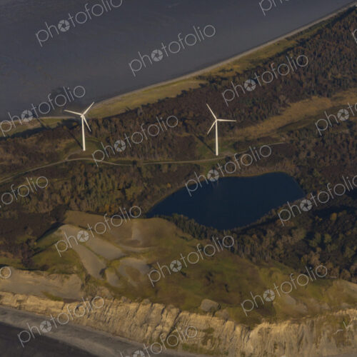 Wind turbines on Fire Island, Anchorage, an aerial view. Wind turbines on Fire Island, Anchorage, an aerial view.