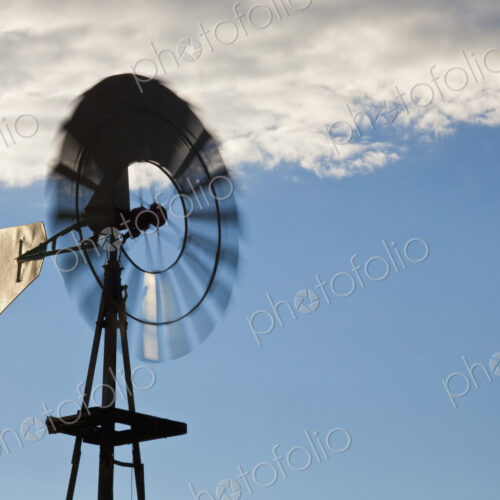Windmill Against a Blue Sky