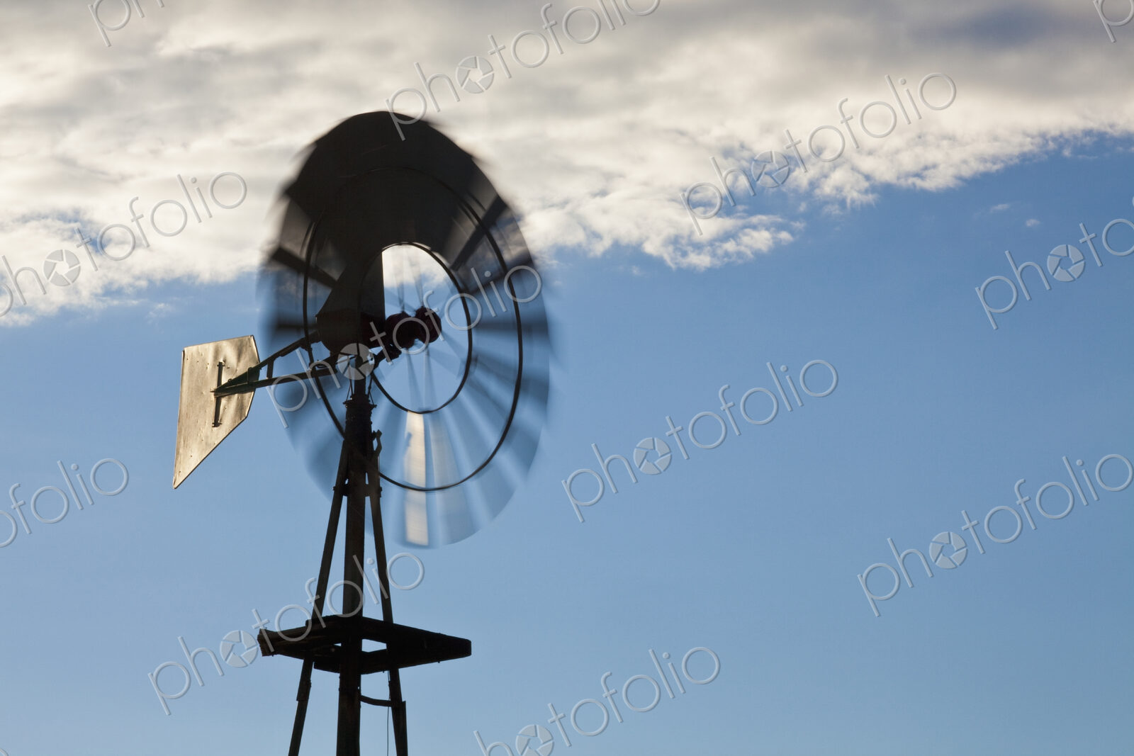 Windmill Against a Blue Sky