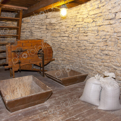 Windmill Interior With Stone Walls