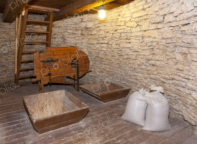 Windmill Interior With Stone Walls