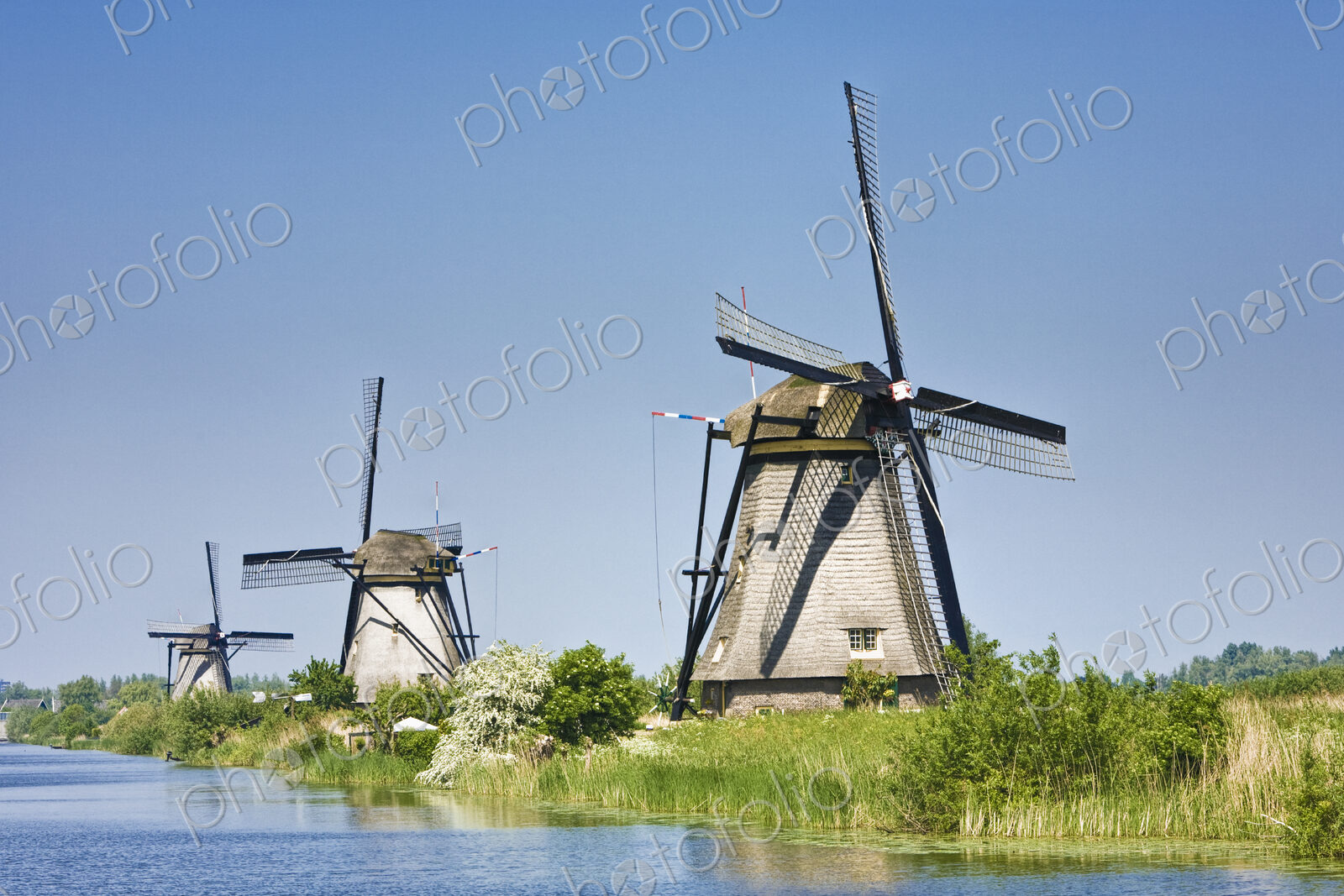 Windmills, Kinderdijk, The Netherlands, Europe