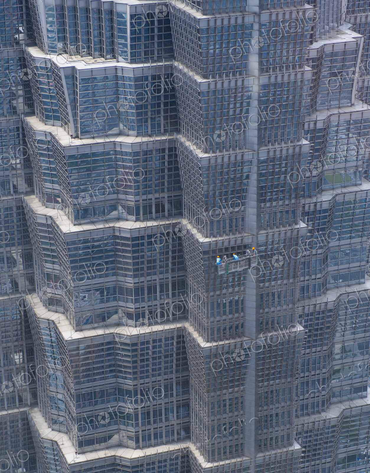 Window Cleaning on a Modern Skyscraper