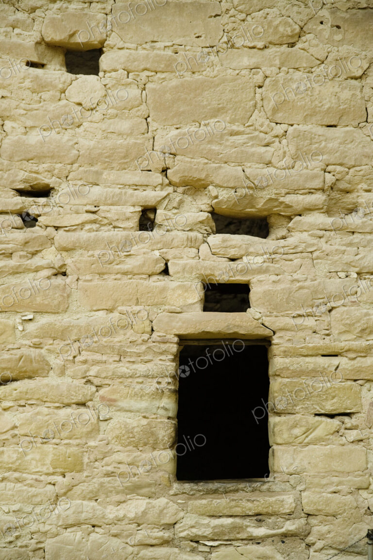 Window Opening in Old Brick Adobe Wall