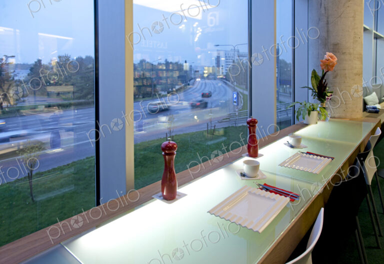 Window Seating in an Upscale Cafe