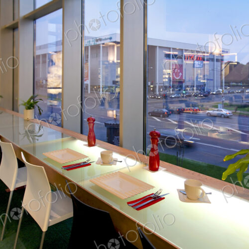 Window Seating in an Upscale Cafe Window Seating in an Upscale Cafe
