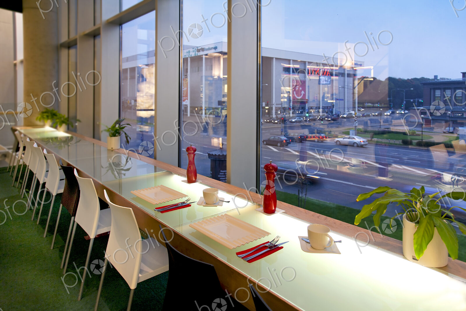 Window Seating in an Upscale Cafe