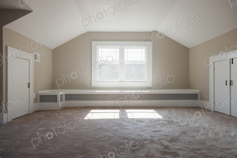 Window in empty attic room