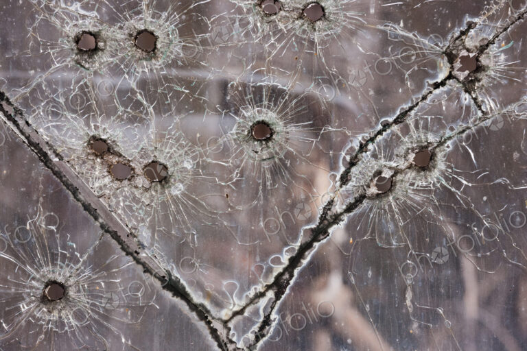 Windshield damage, Palouse, Washington, USA