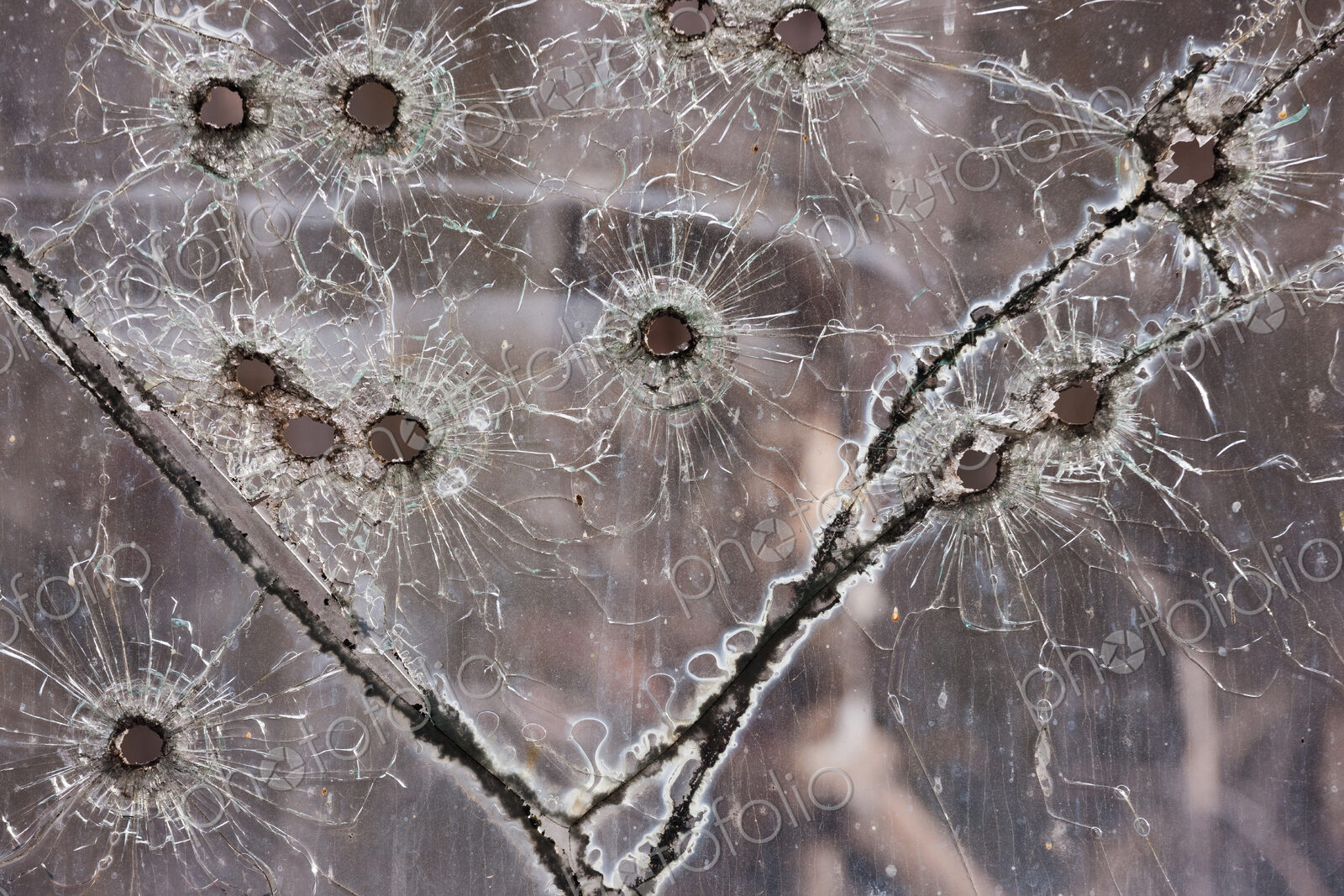 Windshield damage, Palouse, Washington, USA