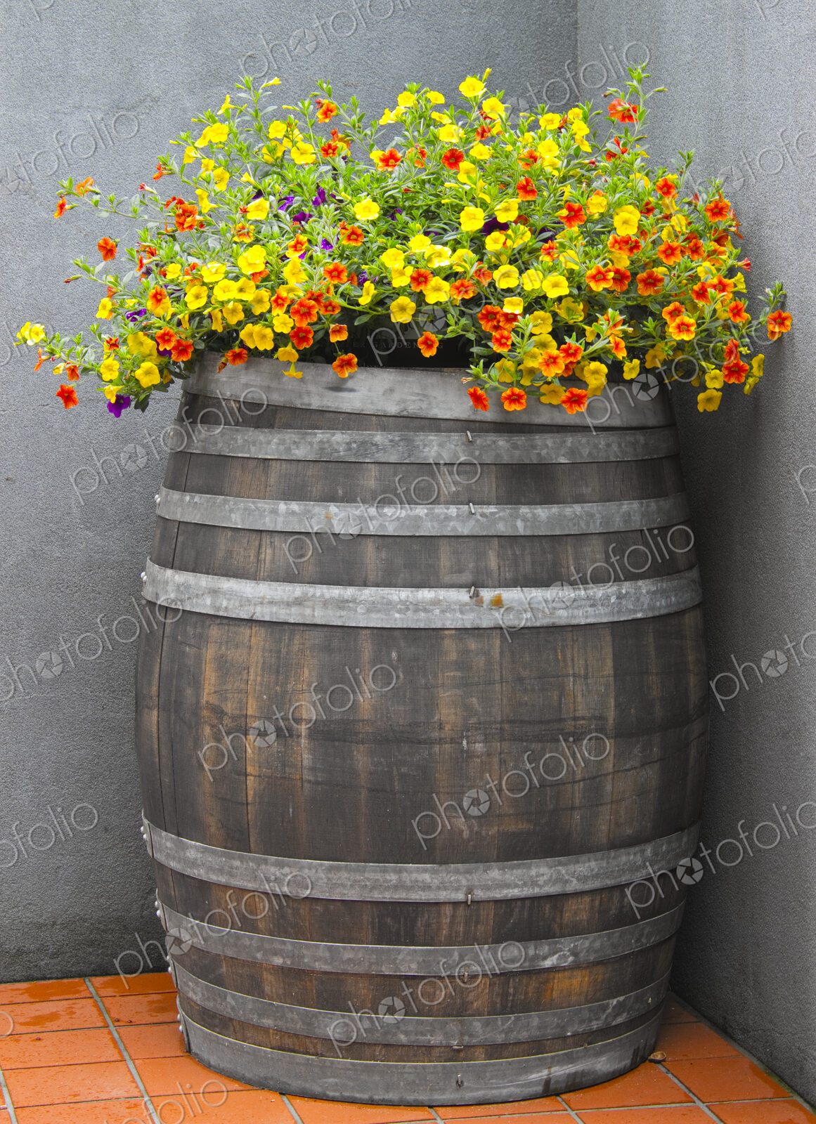 Wine Barrel Planter