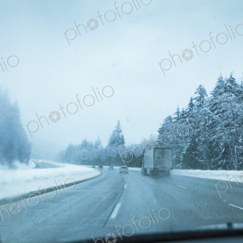 Winter driving on Interstate 90 near Snoqualmie Pass, WA USA Winter driving on Interstate 90 near Snoqualmie Pass, WA USA